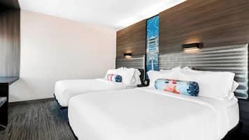 aloft, Room, 2 Queen Beds | 1 bedroom, premium bedding, down comforters, in-room safe