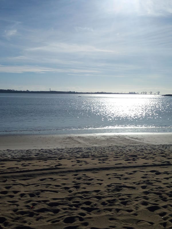 On the beach