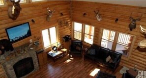 Fireplace, DVD player