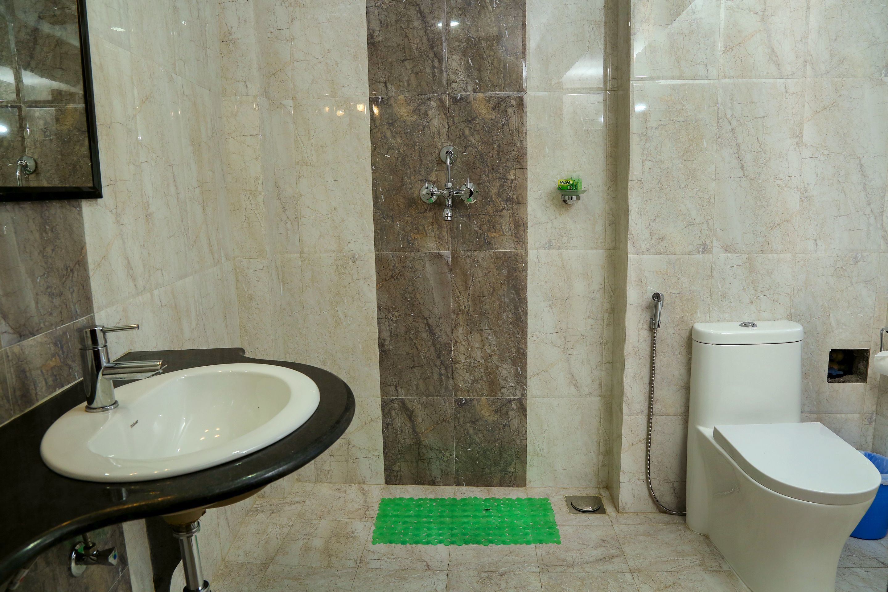 shower, free toiletries, hair dryer, bathrobes