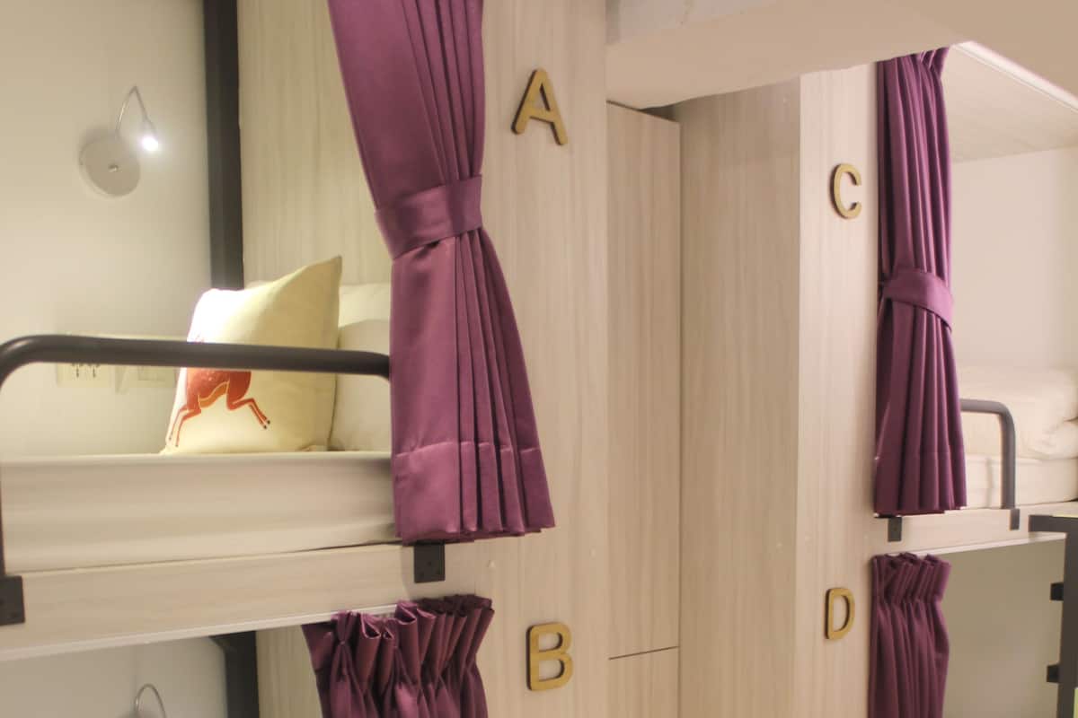 4-Bed Dorms, Shared Bathroom, No window | Individually furnished, soundproofing, free WiFi, bed sheets