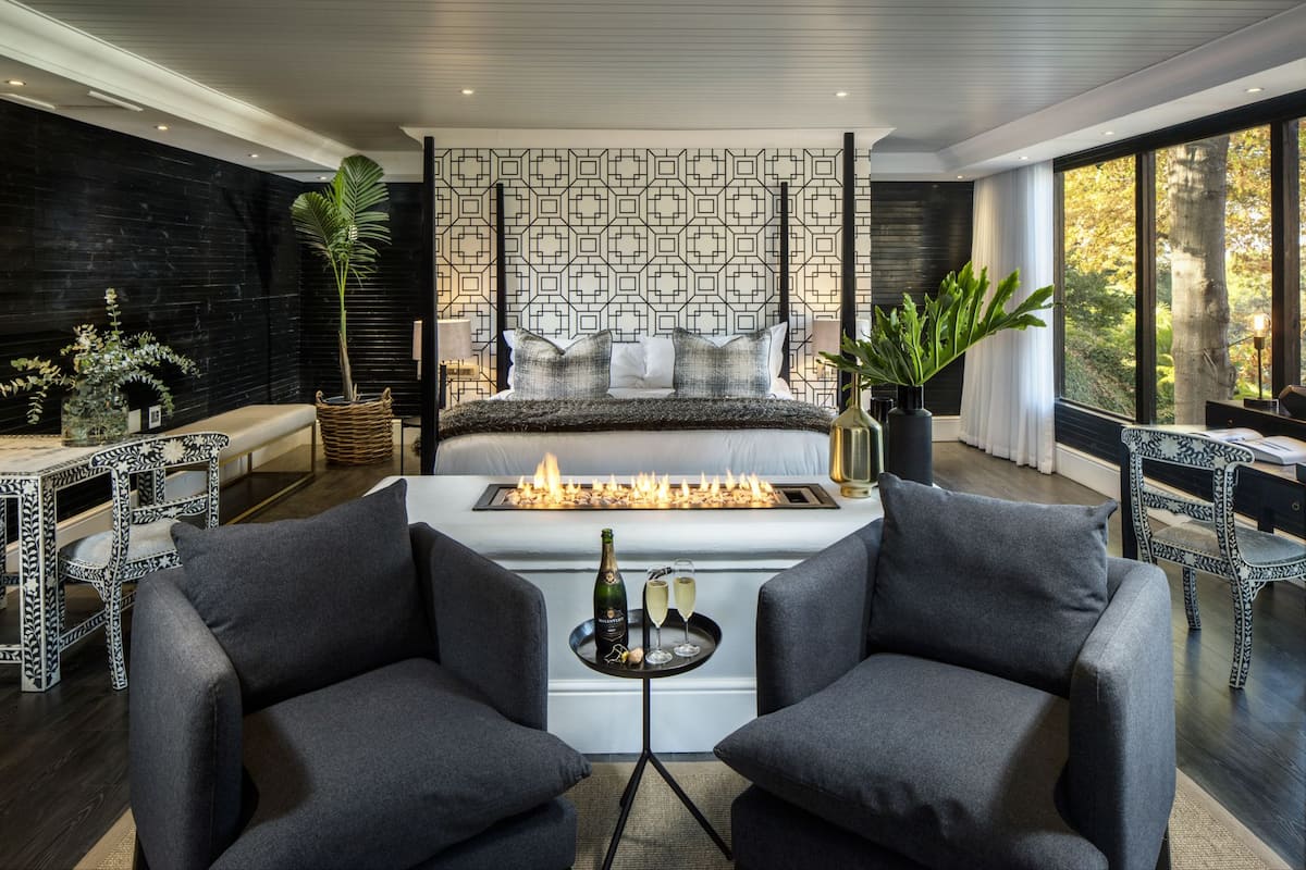 Suite Exécutive, 1 très grand lit, salle de bains attenante, vue vignoble