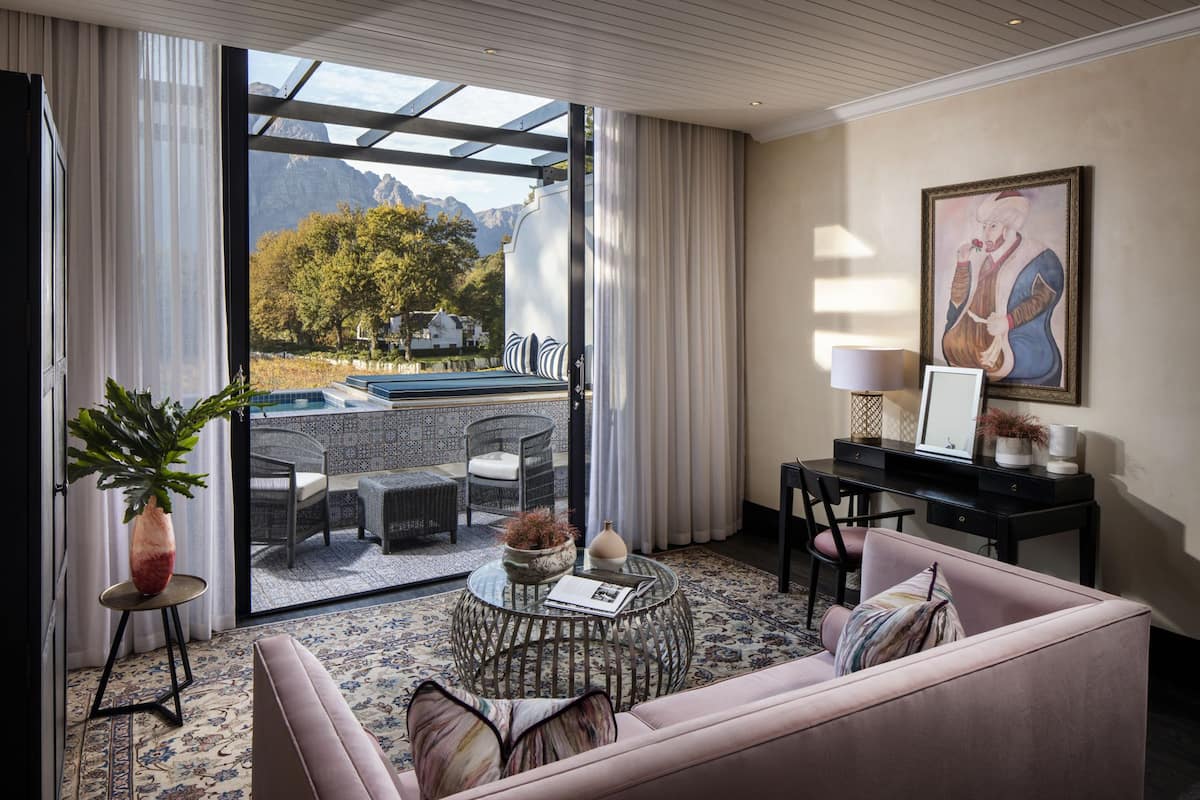 Suite Exécutive, 1 très grand lit, piscine privée, vue montagne