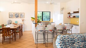 Deluxe House, 4 Bedrooms, Oceanfront | Private kitchen | Fridge, microwave, oven, stovetop - Absolute BeachFront Bliss @ Newell Beach (Newell)