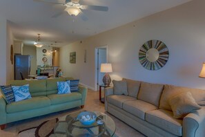 Apartment, 3 Bedrooms | Living area | DVD player - Sunset Palms (Port St. Joe)