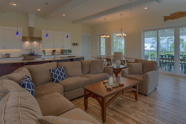 House, Multiple Beds (Port Side Manor) | Living room | Flat-screen TV - Port Side Manor (Port St. Joe)