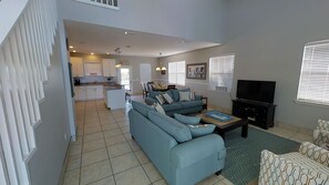 Apartment, 4 Bedrooms, Sea Facing | Living area | Flat-screen TV