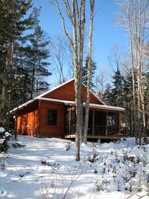 Cabin 3 (Pet Free) - Blackberry Bend | Terrace/patio - Robert Frost Mountain Cabins (Ripton)