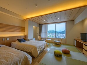 Superior Japanese-Style Room with Beds & Shower room, Non Smoking | In-room safe, free WiFi, bed sheets - Tendo Hotel (Tendo)