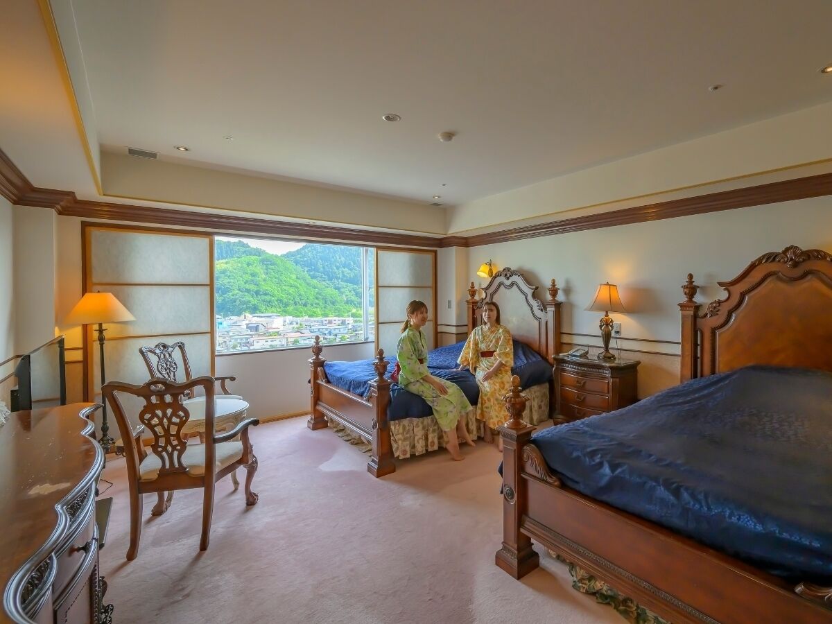 Tvåbäddsrum Deluxe - icke-rökare (Japanese Western Style) | Värdeförvaringsskåp på rummet, gratis wi-fi och sängkläder