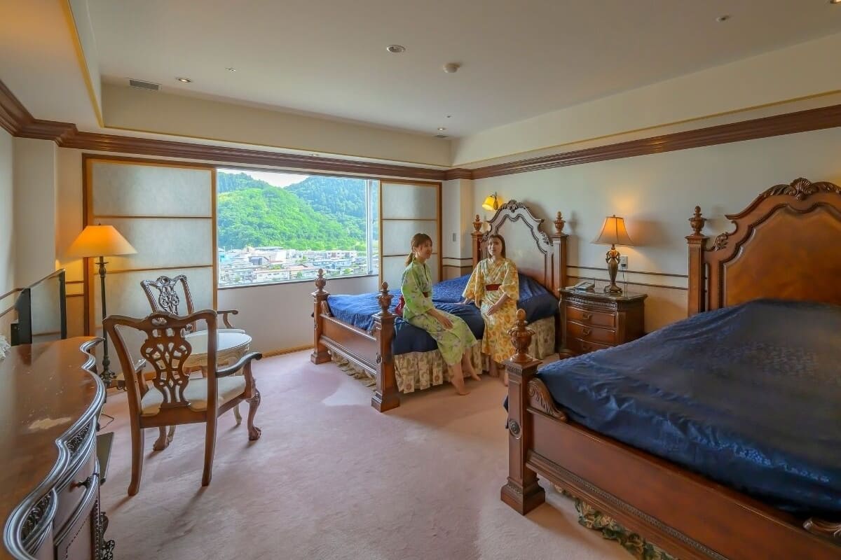 Habitació amb dos llits individuals Deluxe, no fumadors (Japanese Western Style) | 1 dormitori, caixa forta a l'habitació, wifi gratuïta i roba de llit