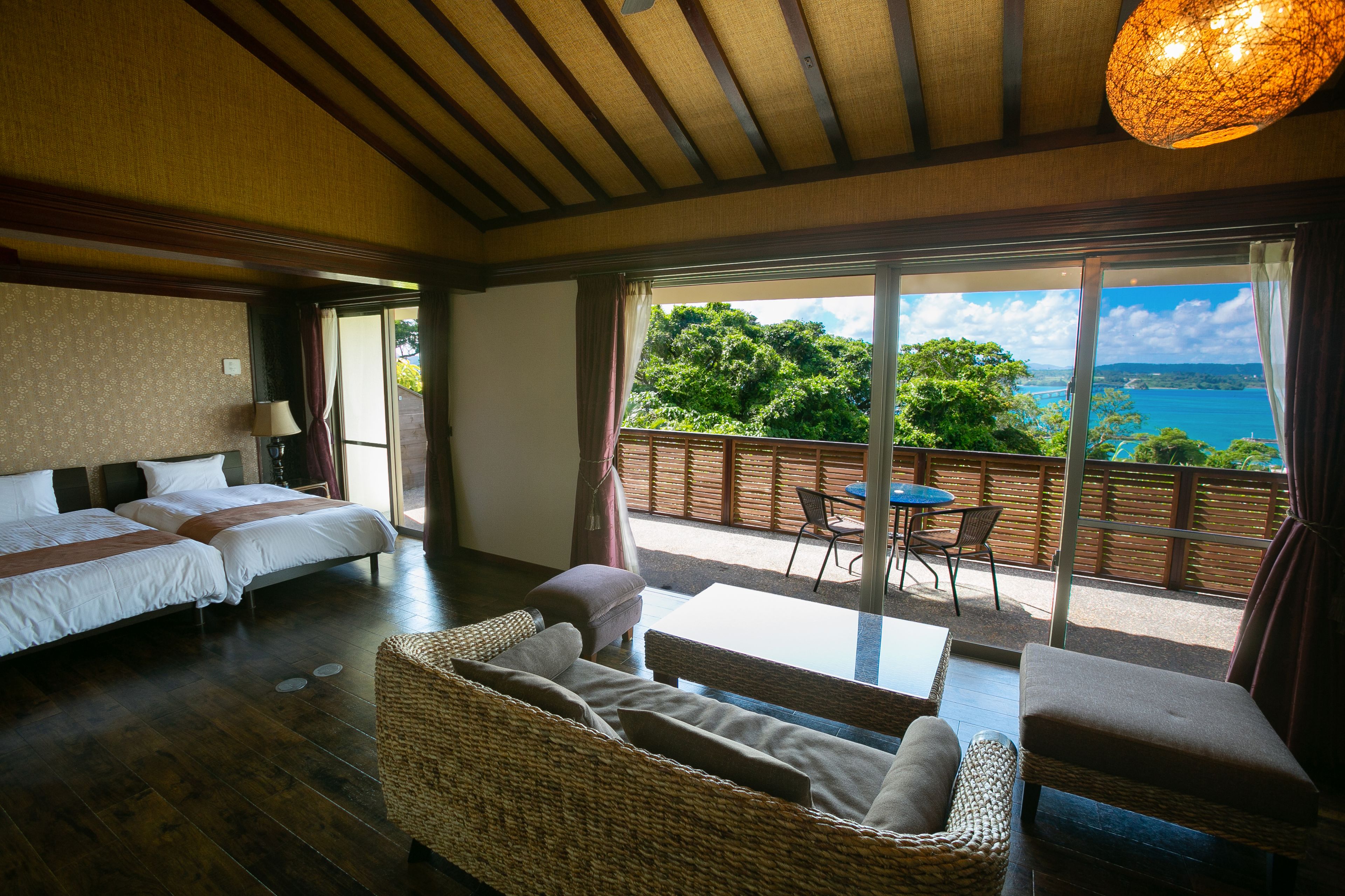 ocean view suite, tenninca (villa) | living area | flat-screen tv