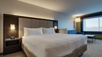 In-room safe, desk, laptop workspace, blackout drapes
