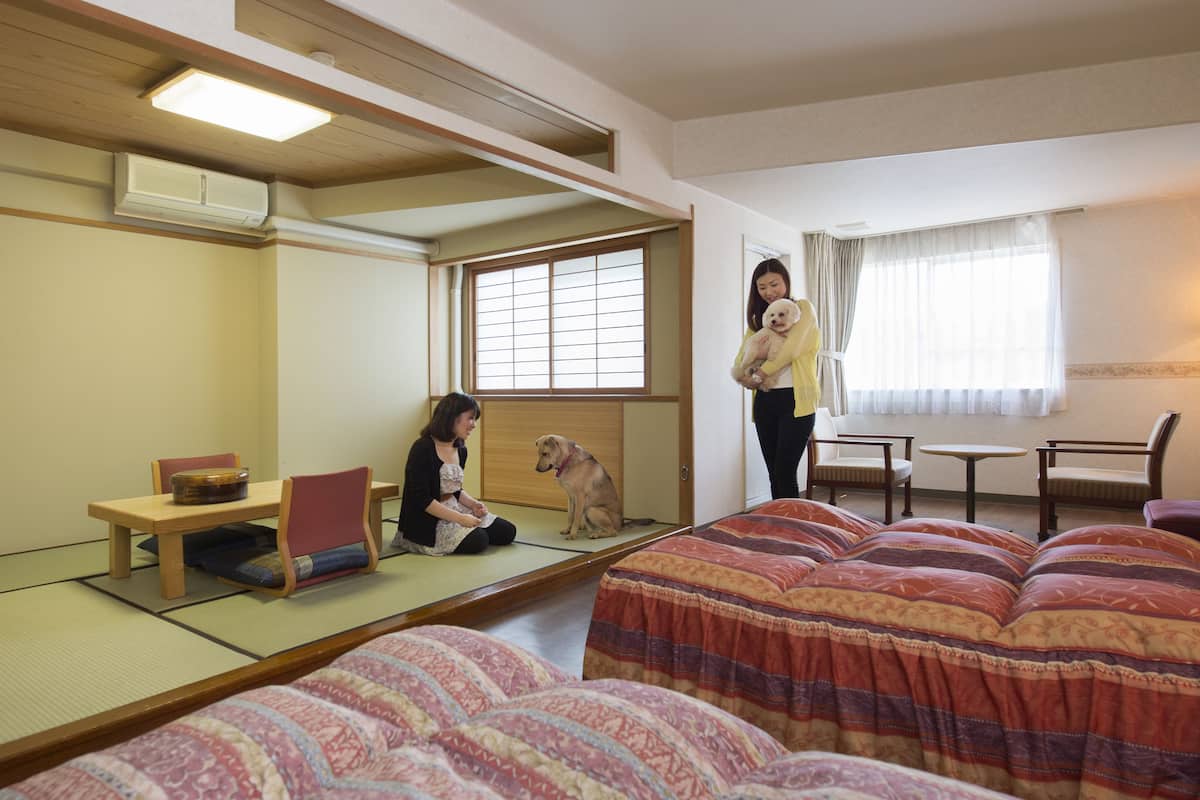 Kamer, uitzicht op bergen (Japanese-Western-Style) | 1 slaapkamer, beddengoed