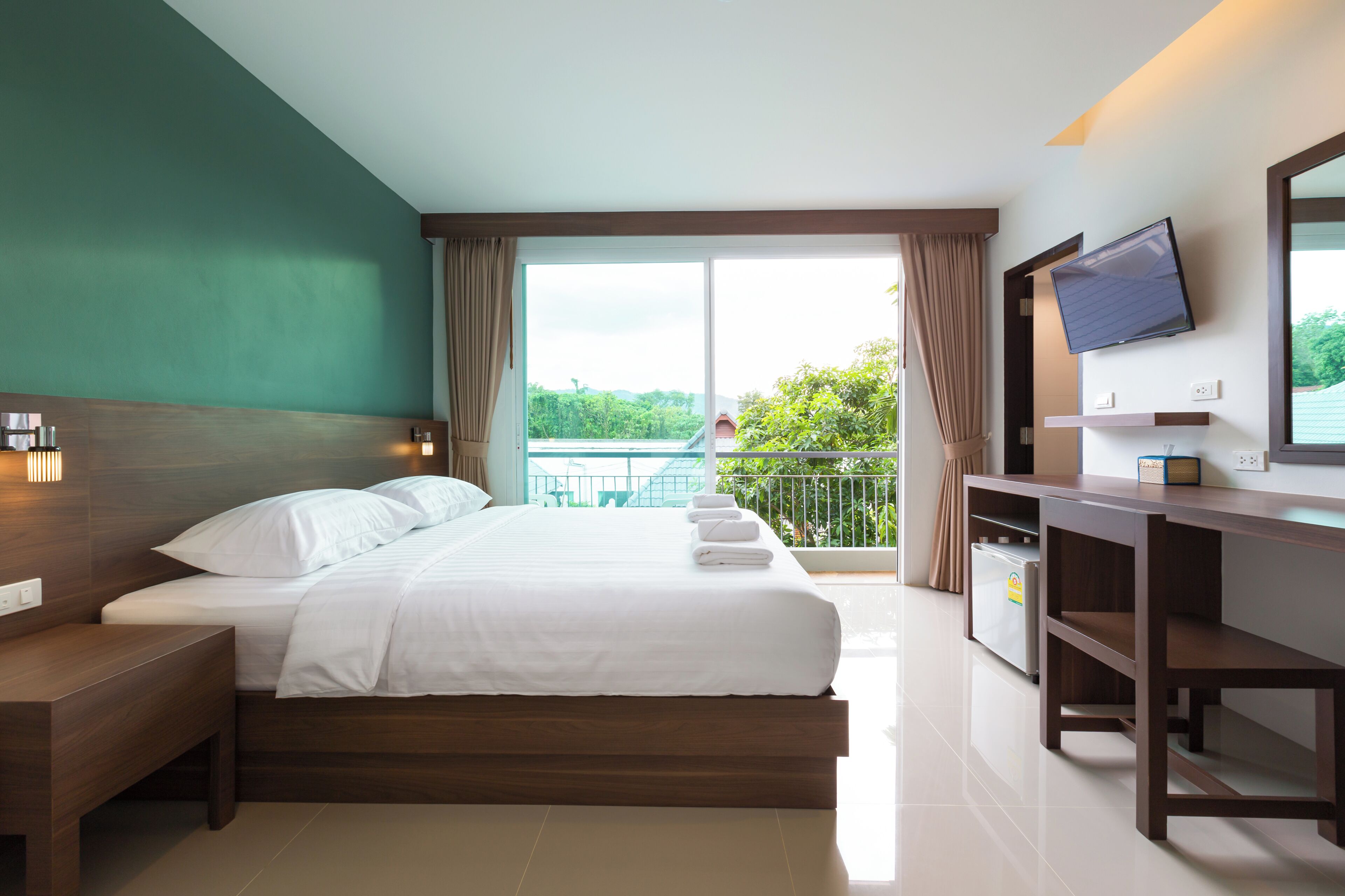 Deluxe Double or Twin Room, Balcony, Garden View | In-room safe, desk, blackout curtains, free WiFi