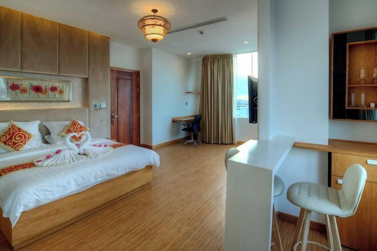 Frigobar, cofres nos quartos, individualmente decorados