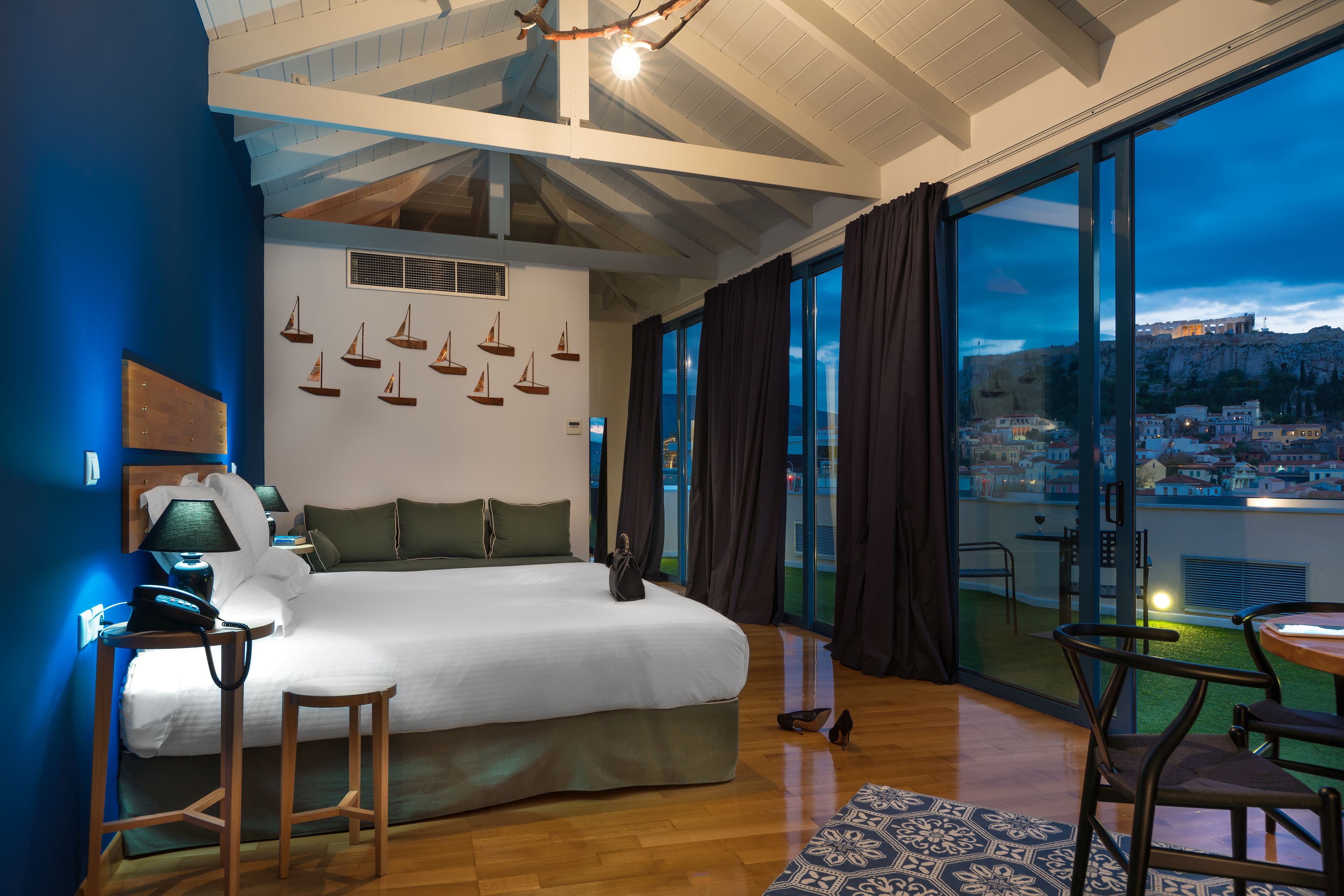 junior suite (panoramic acropolis view) | 1 bedroom, hypo-allergenic bedding, minibar, in-room safe