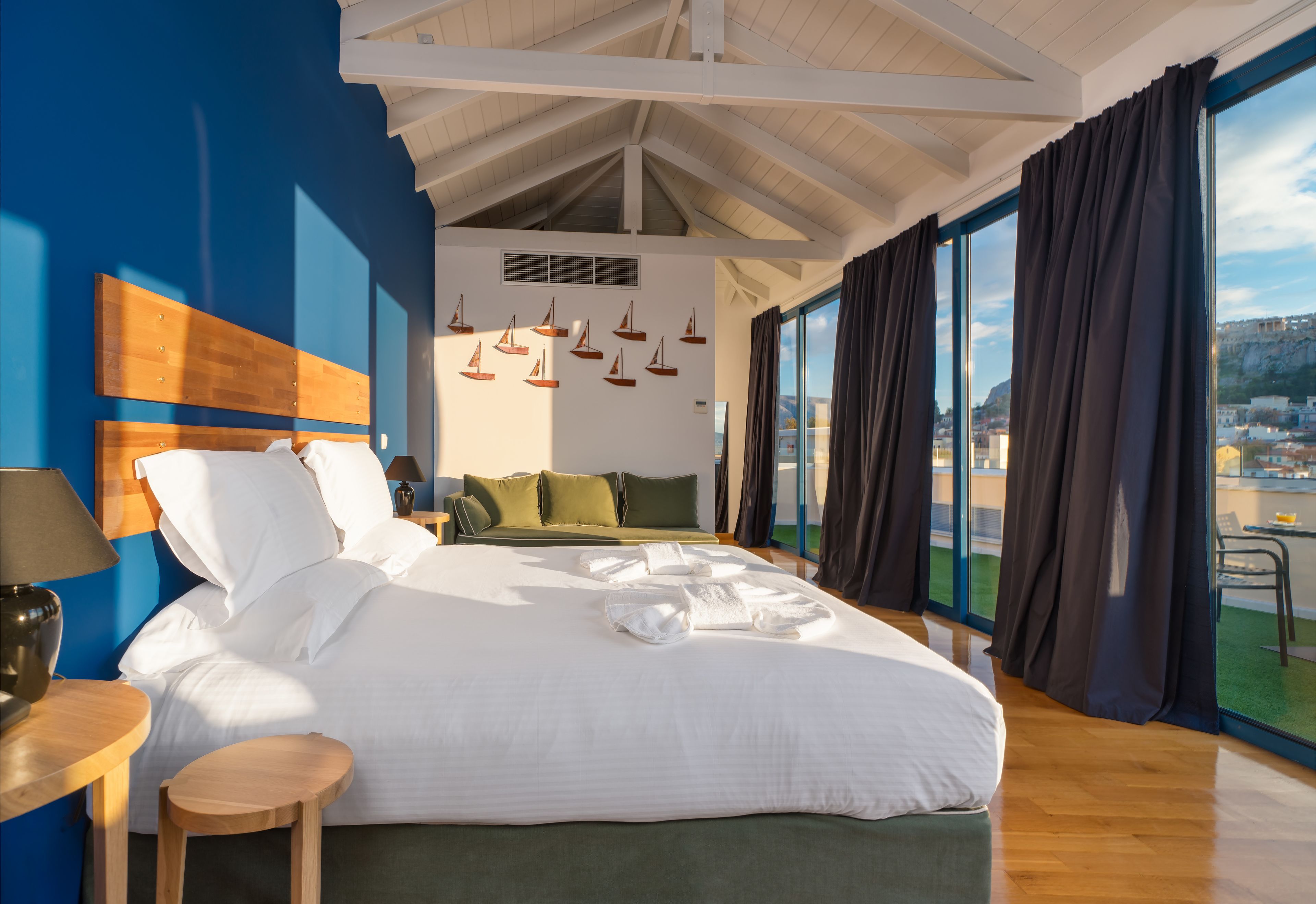 junior suite (panoramic acropolis view) | 1 bedroom, hypo-allergenic bedding, minibar, in-room safe