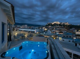 Junior Σουίτα (Panoramic Acropolis View) | Υποαλλεργικά κλινοσκεπάσματα, μίνι μπαρ, χρηματοκιβώτιο στο δωμάτιο 