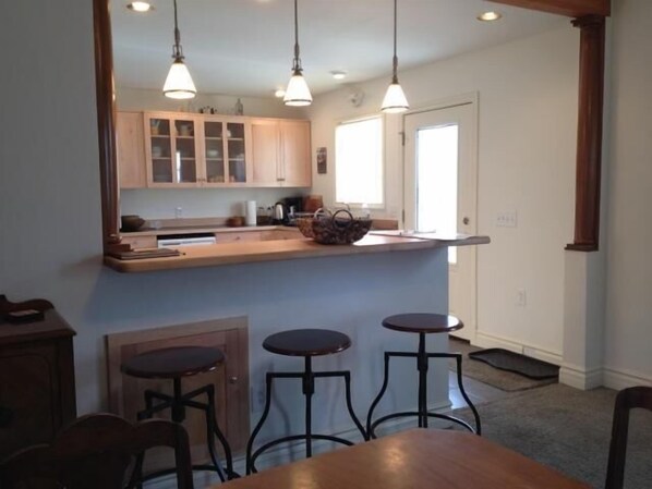 Fridge, microwave, coffee/tea maker