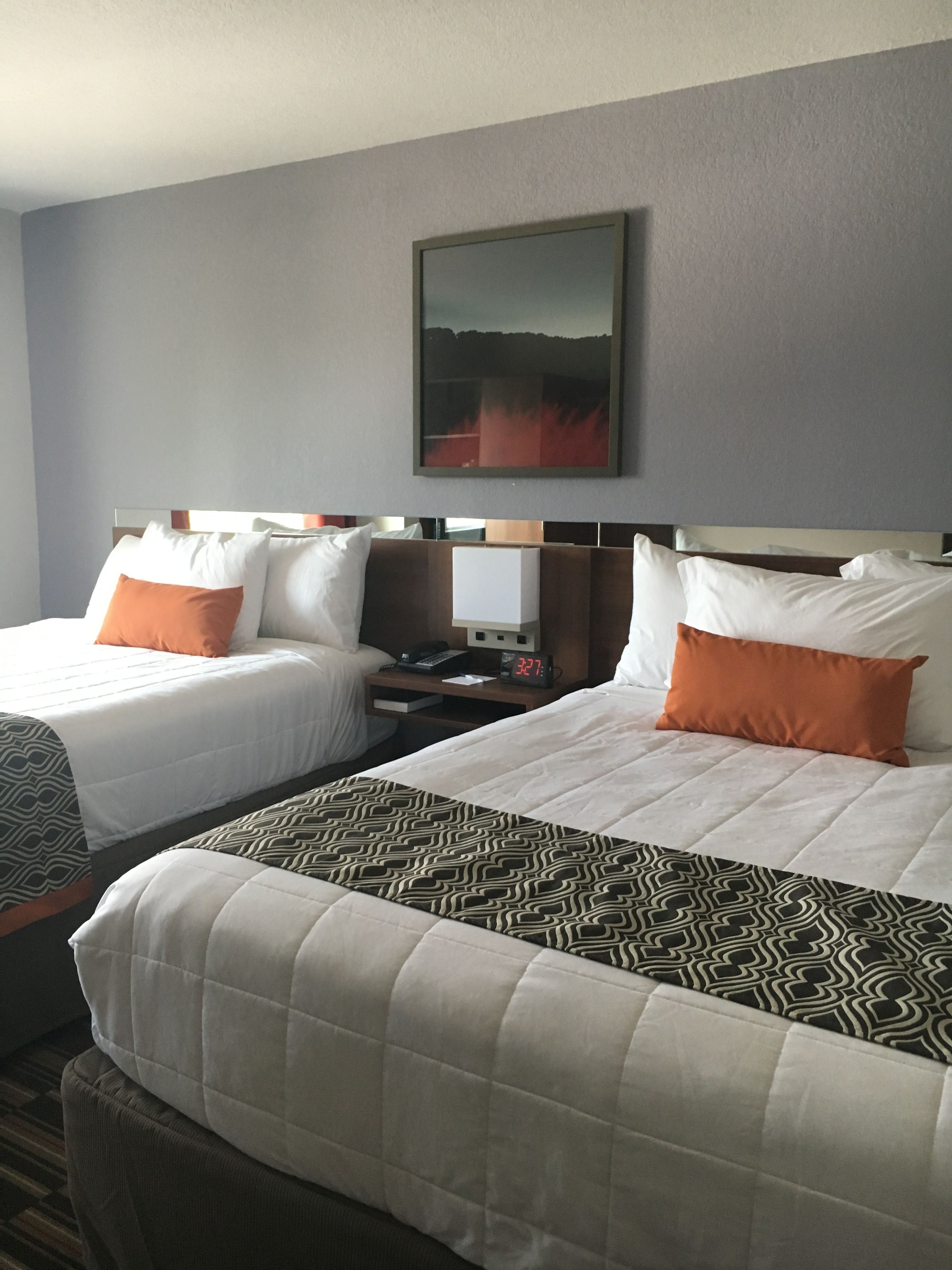 desk, blackout curtains, soundproofing, free cots/infant beds