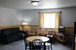 32-inch LCD TV with satellite channels, TV - Alpine Motel (Cooke City)