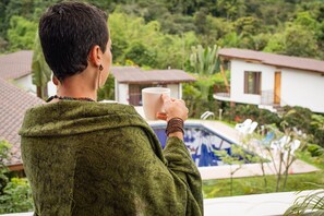 Breakfast, lunch, dinner served; international cuisine, pool views