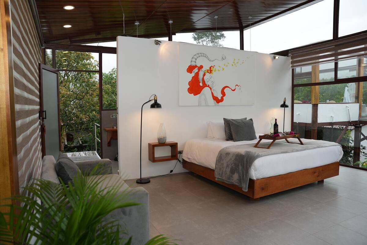 Glamping De Cristal Vista a la montaña