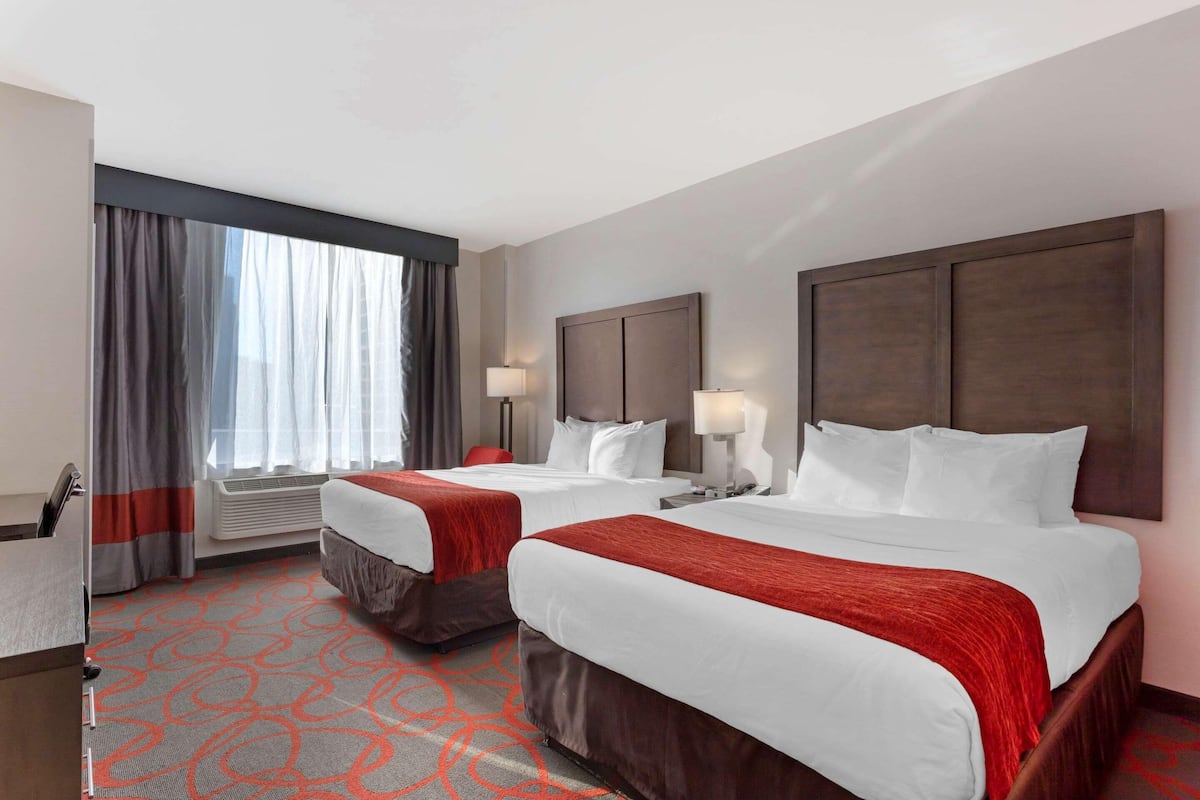 Egyptian cotton sheets, premium bedding, desk, laptop workspace