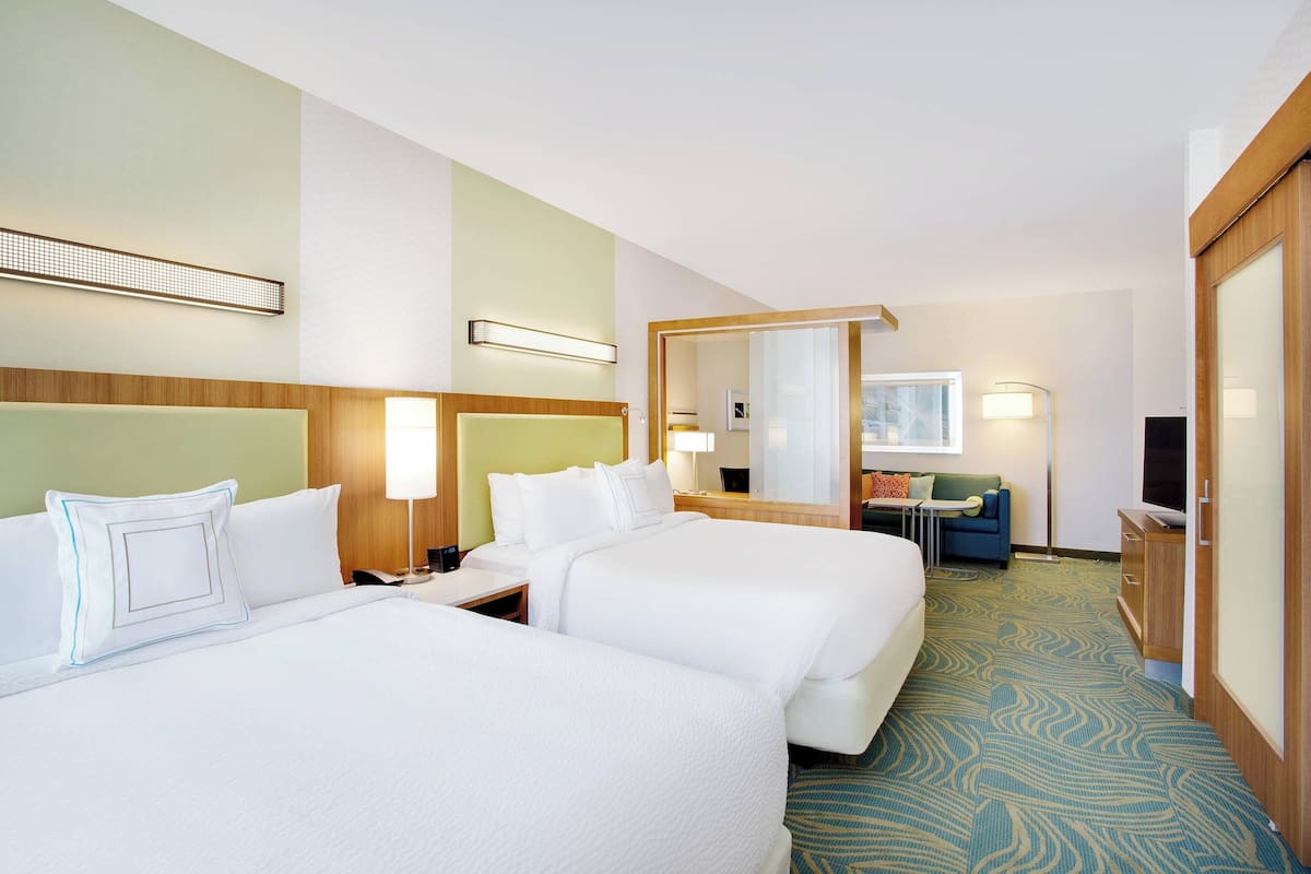 Premium bedding, memory-foam beds, individually furnished, desk