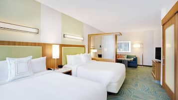 Premium bedding, memory foam beds, individually furnished, desk
