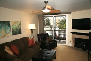 公寓, 1 间卧室 | 客厅 | 电视、壁炉