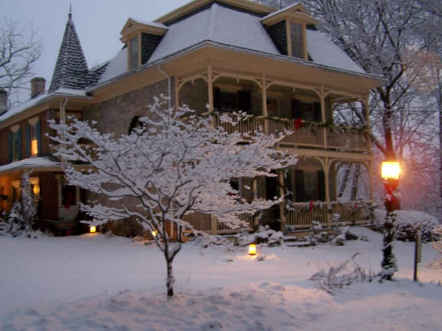 Front of property – evening/night