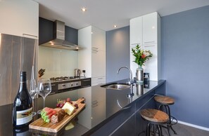 3 Bedroom Lake View Villa | Private kitchen | Full-size fridge, microwave, oven, stovetop - Villa Two at Vailmont Queenstown (Queenstown)