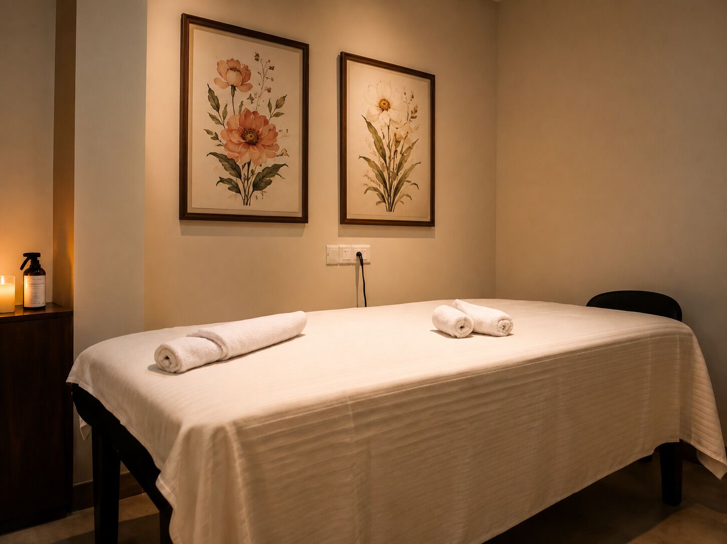 Couples treatment rooms, aromatherapy, Ayurvedic treatments