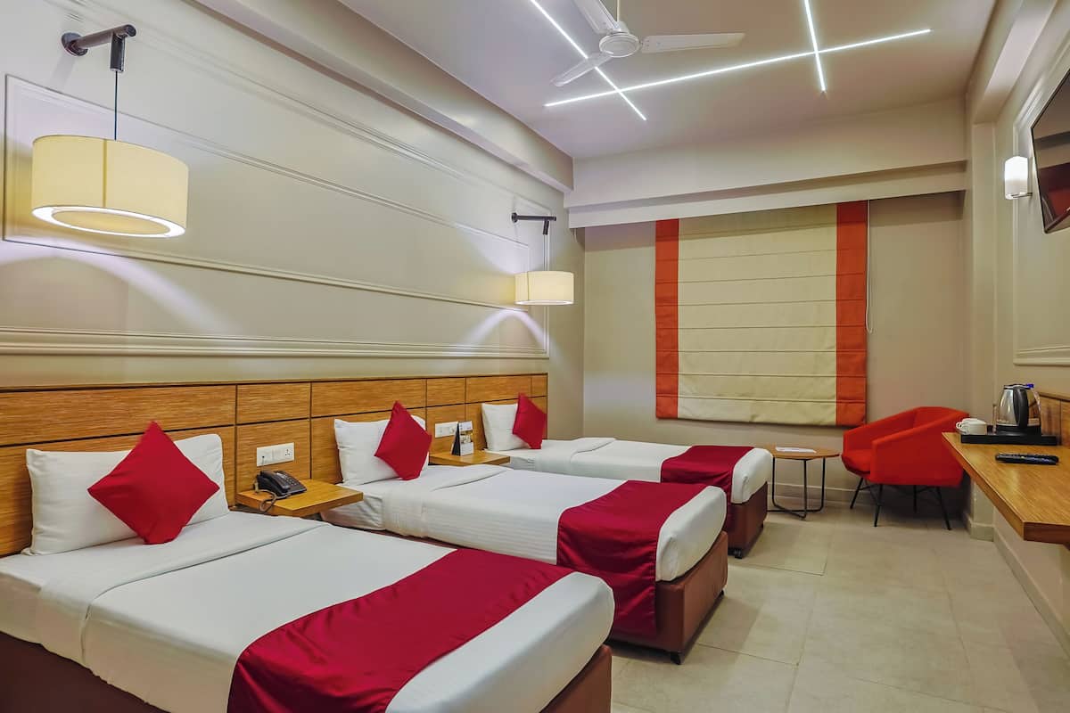 Quarto família | Cofres nos quartos, escrivaninha, Wi-Fi de cortesia, roupa de cama