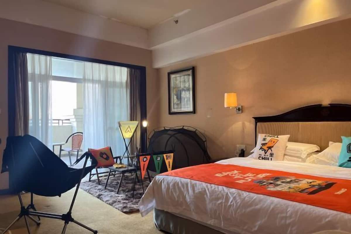 1 slaapkamer, luxe beddengoed, een minibar, een kluis op de kamer