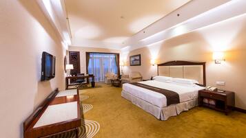 Premium bedding, minibar, in-room safe, desk
