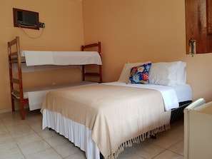 Minibar, bed sheets