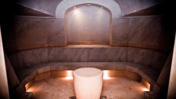 Badstue, boblebad, dampbad, tyrkisk bad/hamam og kroppsbehandlinger