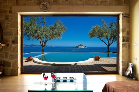 Villa, 3 Bedrooms, Sea View | Exterior. Kymaros Villas