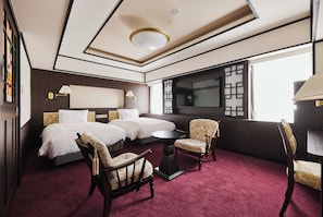 Executive Twin Room, Multiple Beds, Non Smoking | Desk, laptop workspace, iron/ironing board, free WiFi
