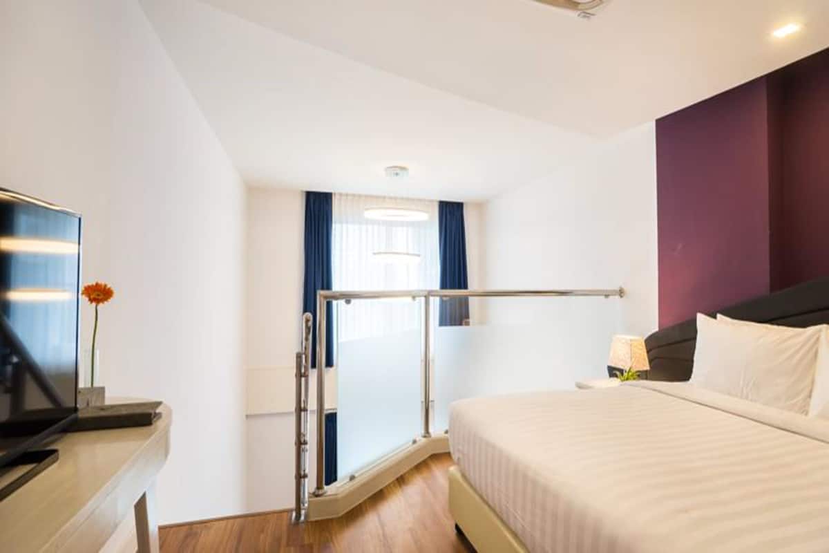 Duplex Suite | Een minibar, een bureau, gratis wifi, beddengoed