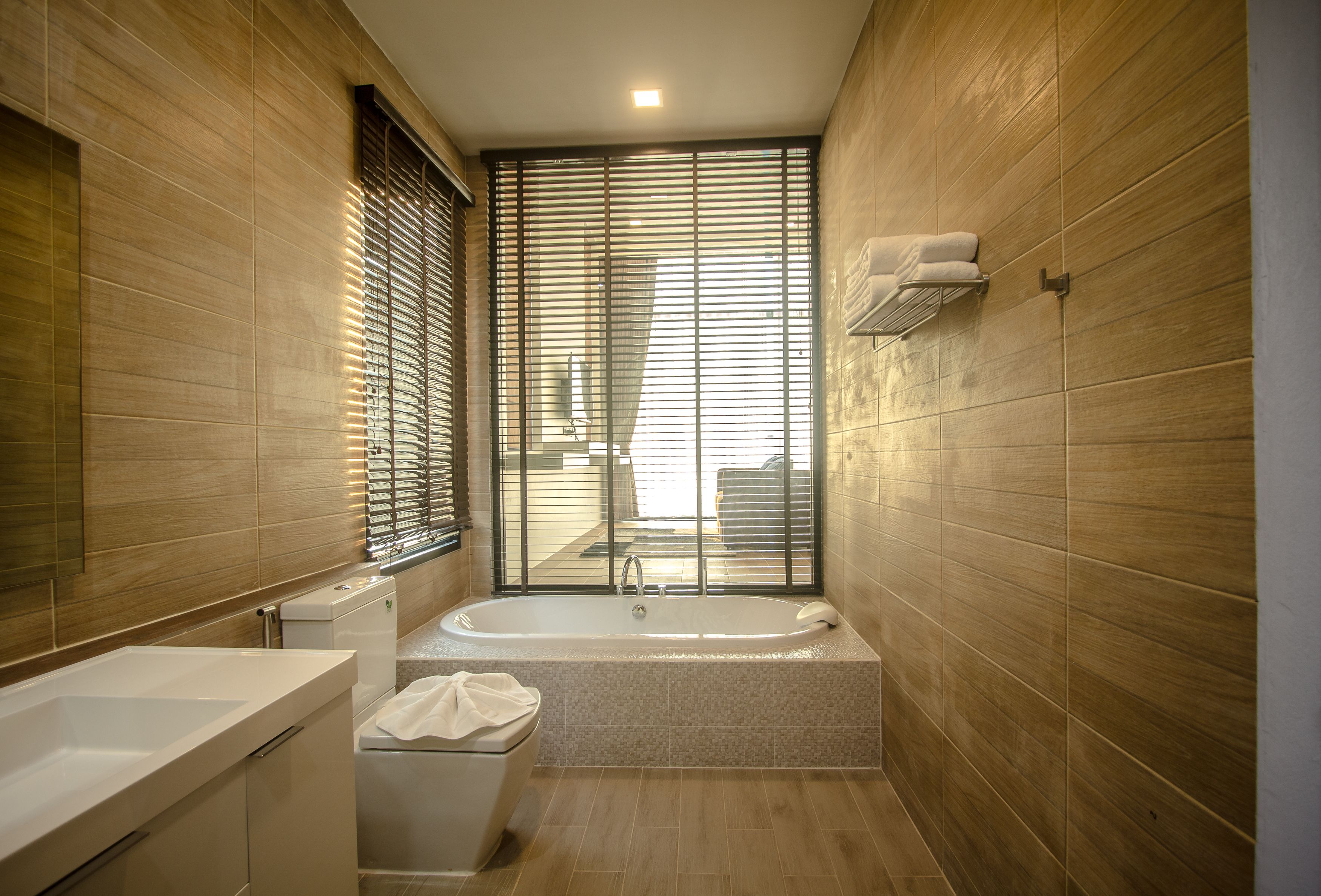 2 bedroom pool villas | bathroom | designer toiletries, hair dryer, bathrobes, slippers