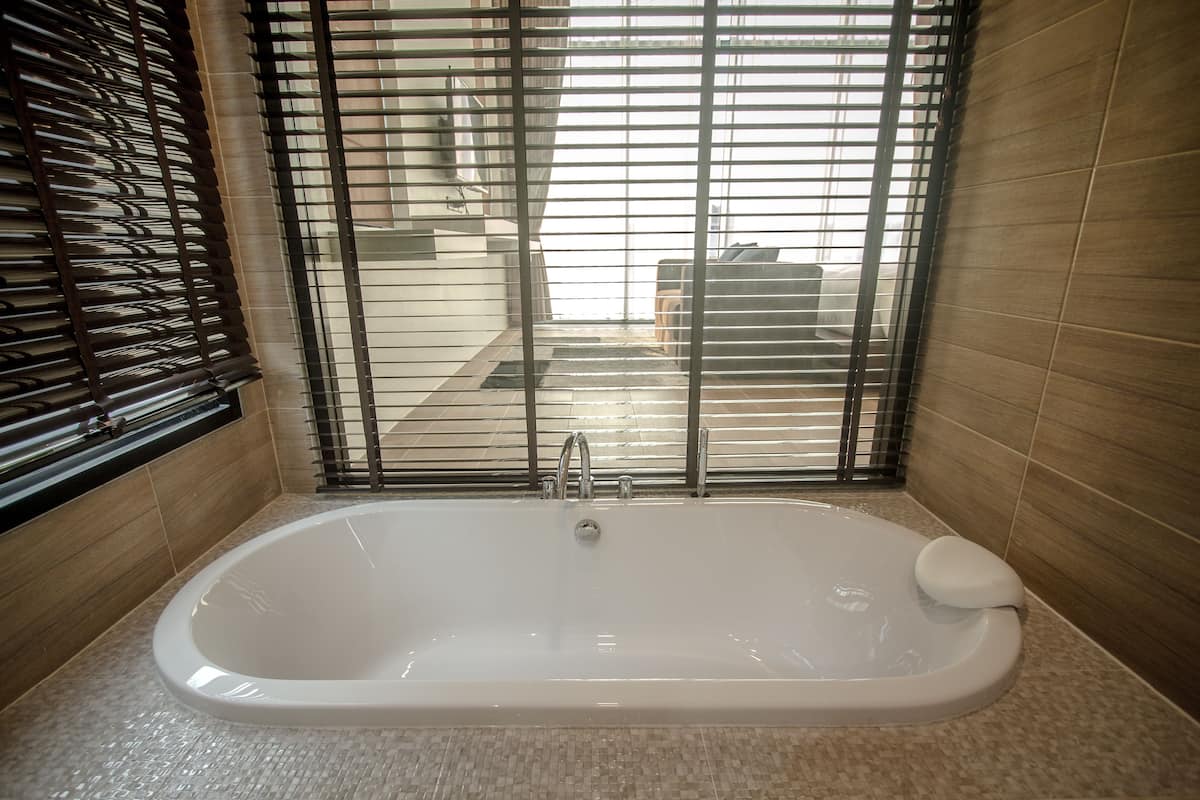 2 bedroom pool villas | bathroom | designer toiletries, hair dryer, bathrobes, slippers