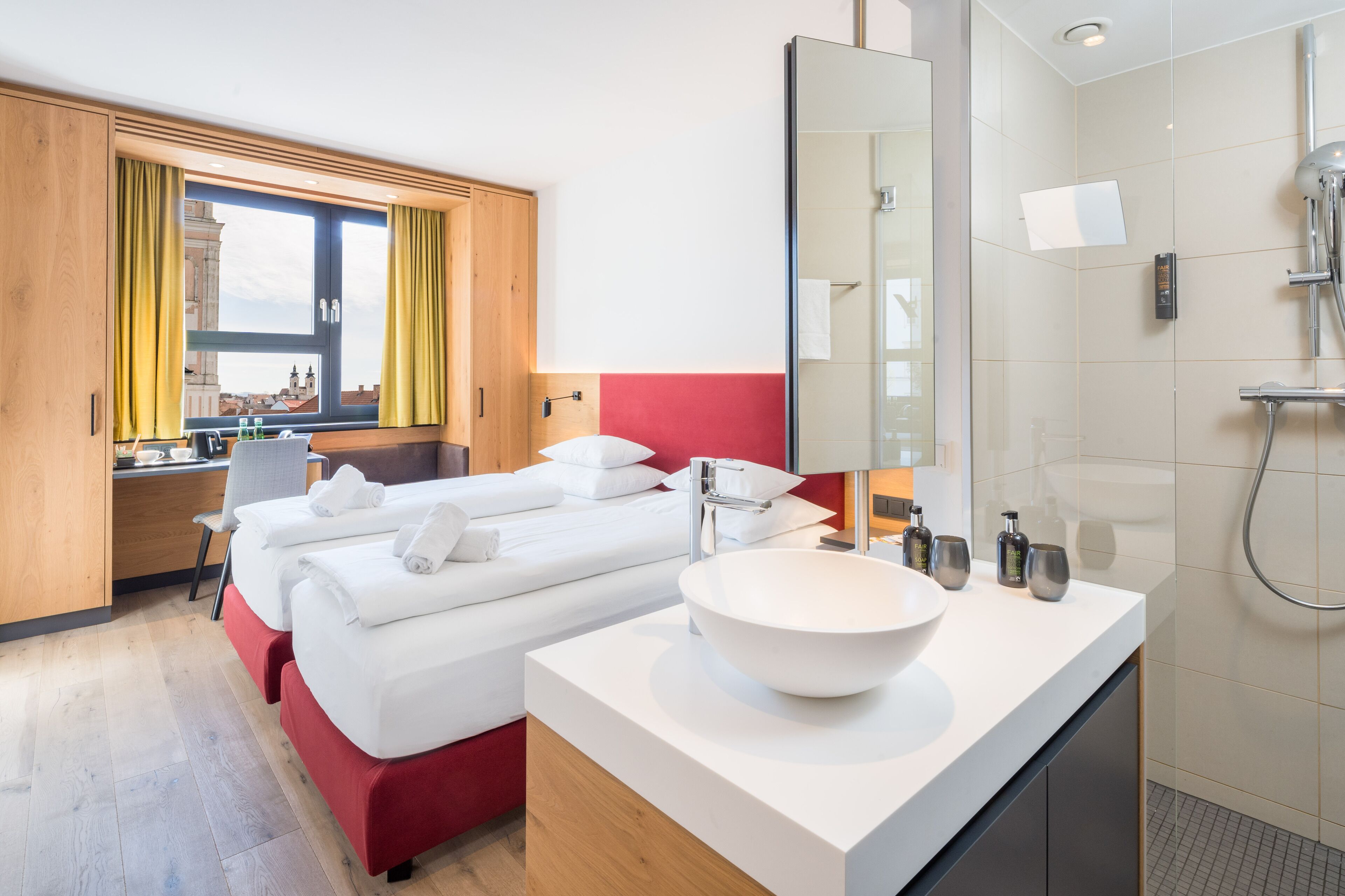 classic room, 2 single beds | hypo-allergenic bedding, in-room safe, desk, laptop workspace