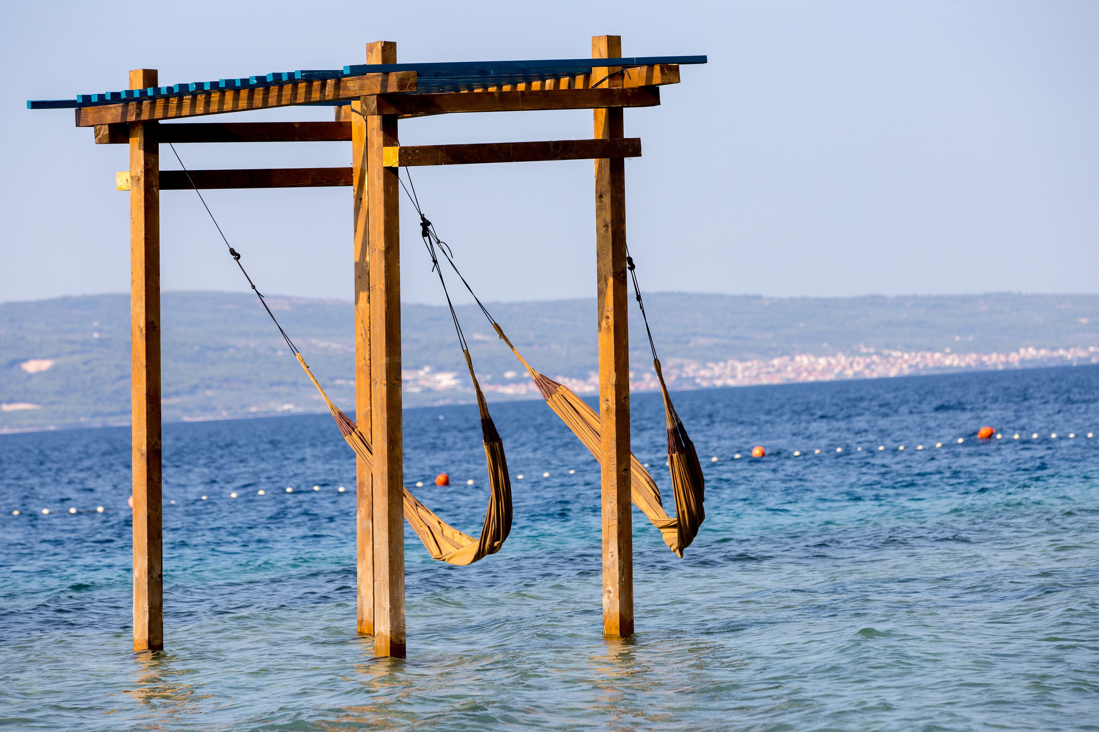 beach nearby, sun-loungers, beach umbrellas, beach towels