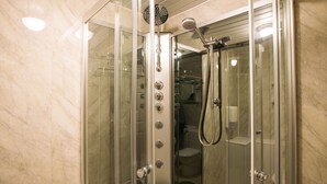Double or Twin Room, Accessible | Bathroom shower - The Coach House Hotel (Pembroke)