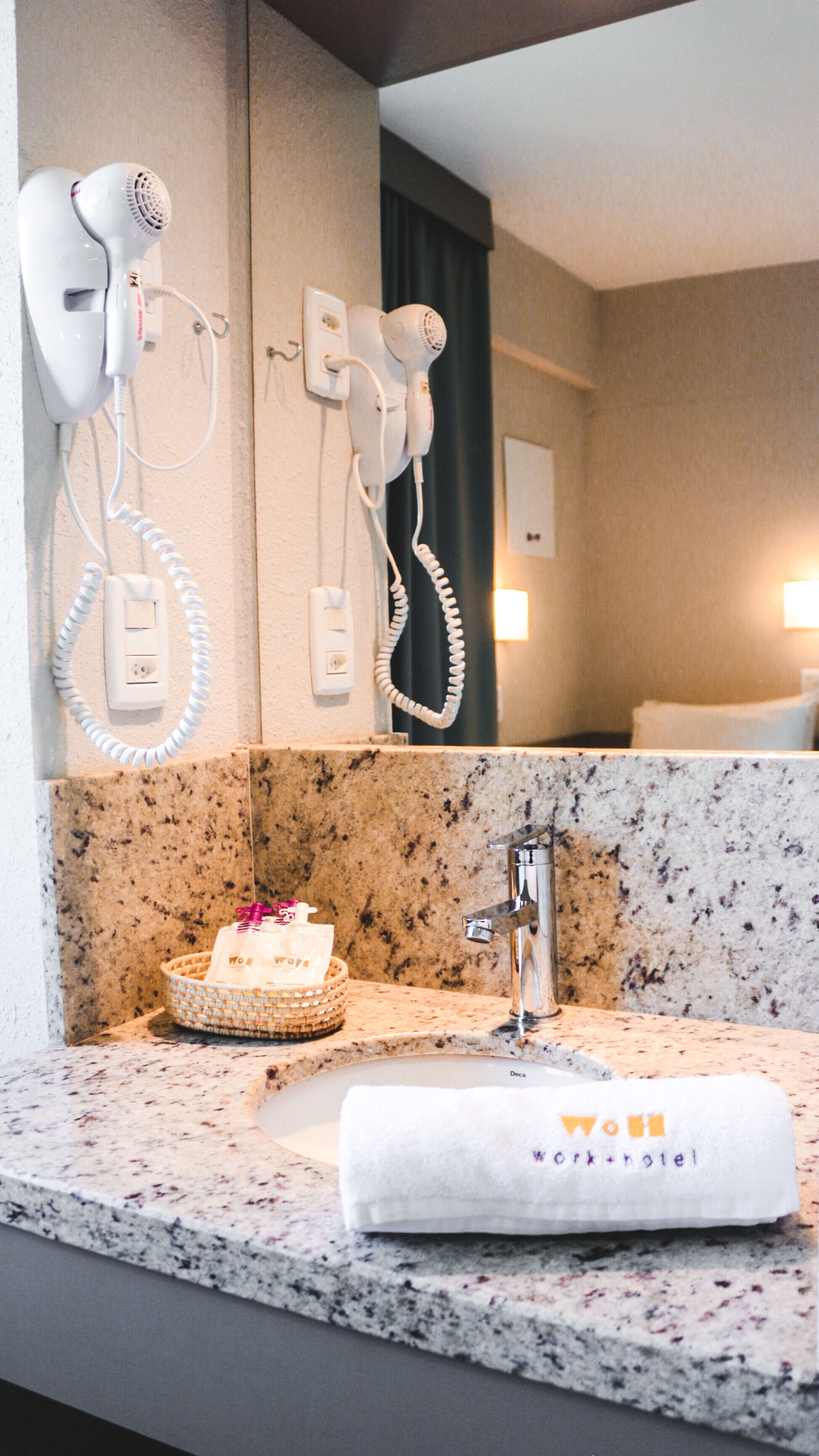 free toiletries, hair dryer, towels, soap