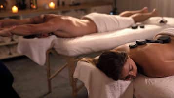 Experience soothing bodywork therapy in a tranquil atmosphere, complete with comfortable treatment tables and calming ambiance.